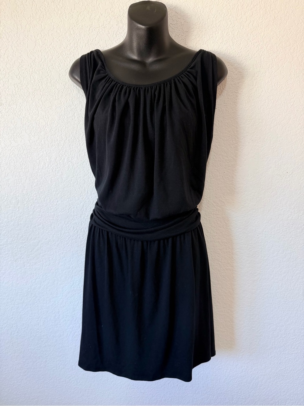 Y2K Coquette Draped Black Sleeveless Dress